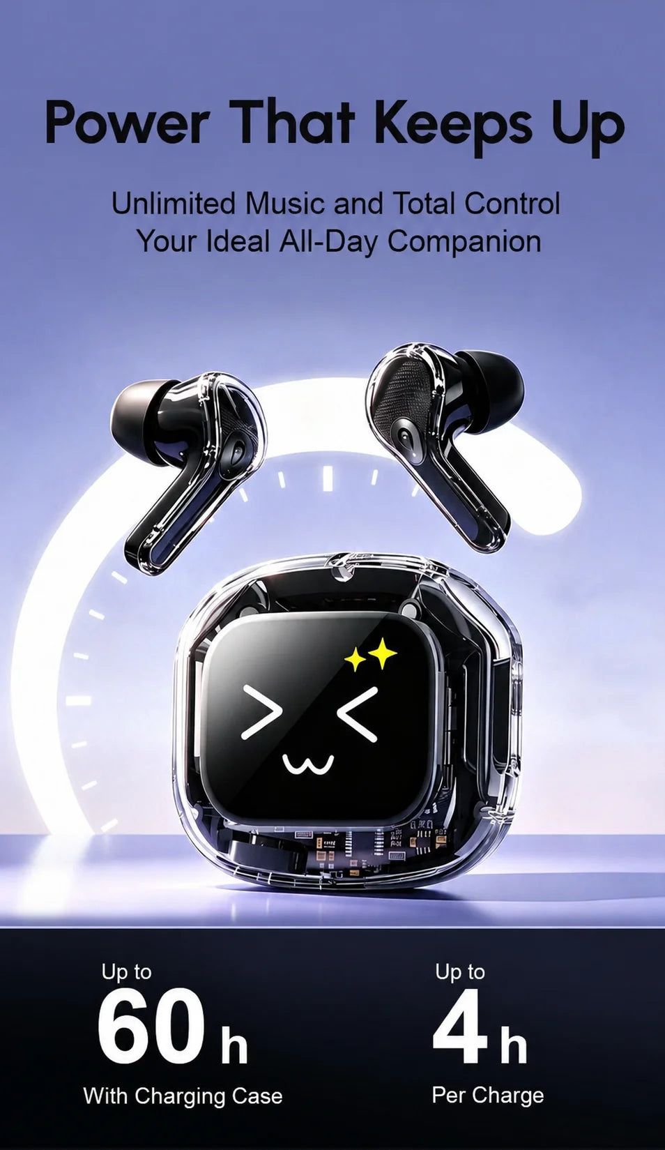 Wireless Bluetooth Headphones,144 Language Real Time Translation Earphones with Smart Touch Screen