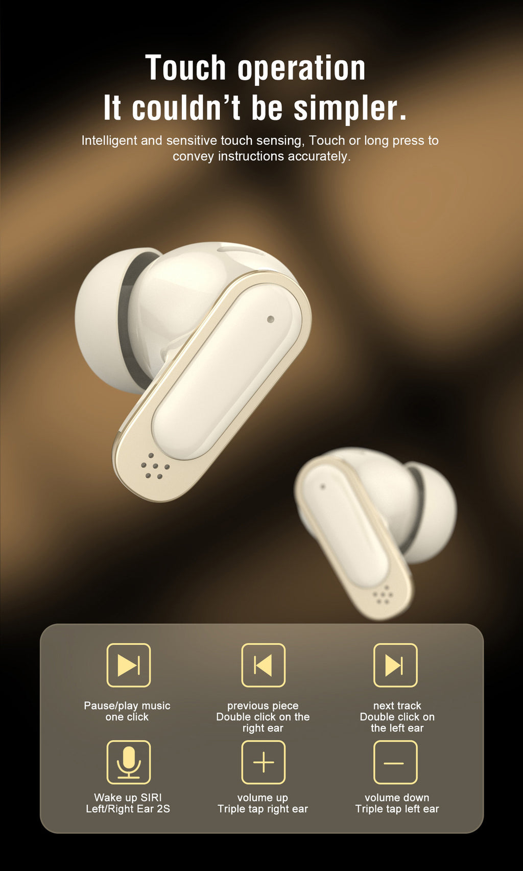 BOSECXT V11 TWS Wireless Earphones Touch Screen Digital Display