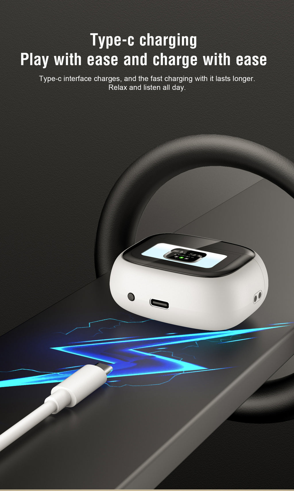 BOSECXT V11 TWS Wireless Earphones Touch Screen Digital Display