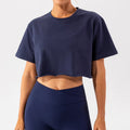 Outdoor Dance Sports Short-sleeved Yoga Shirts Women Casual Running Fitness Tops Loose Sports T-shirts Yoga Clothes Gym Crop Top