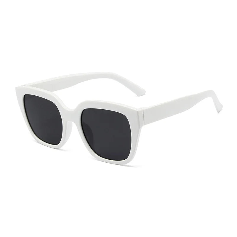 Men Women Shades Big Frame Outdoor UV400 Sun Glasses Black White