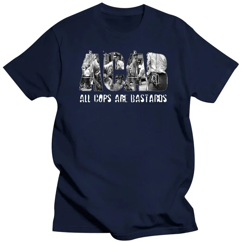 Mens New  Clothing Summer  Cotton ACAB All Cops Are Bastards Classic  harajuku  men clothing