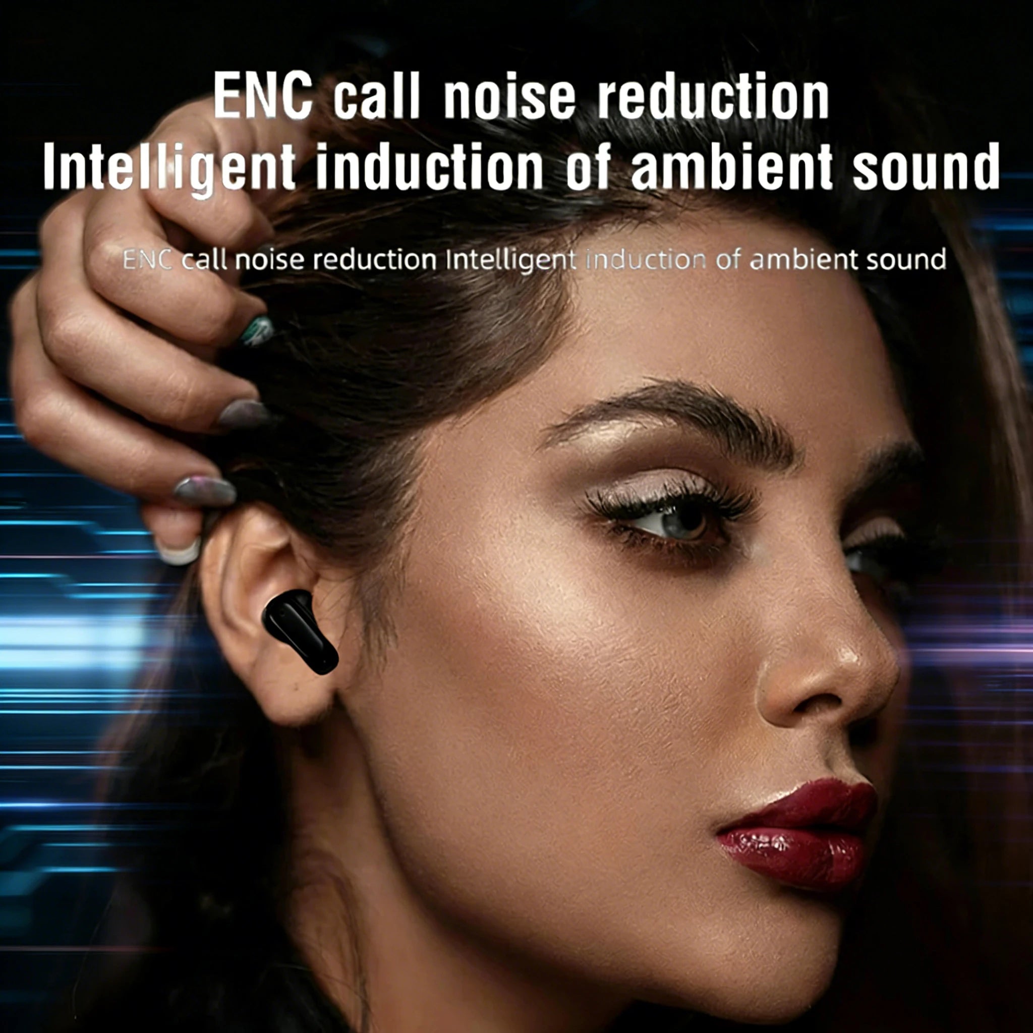 BOSECXT V11 TWS Wireless Earphones Touch Screen Digital Display