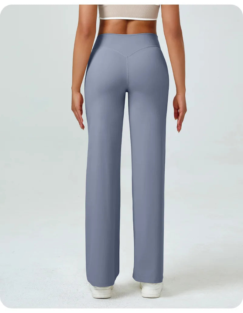 Yoga Pants High Waist Straight Wide Leg Pants Slim-fit Hip-lifting Slimming Yoga Clothing Sports Breathable Quick-drying Fitness