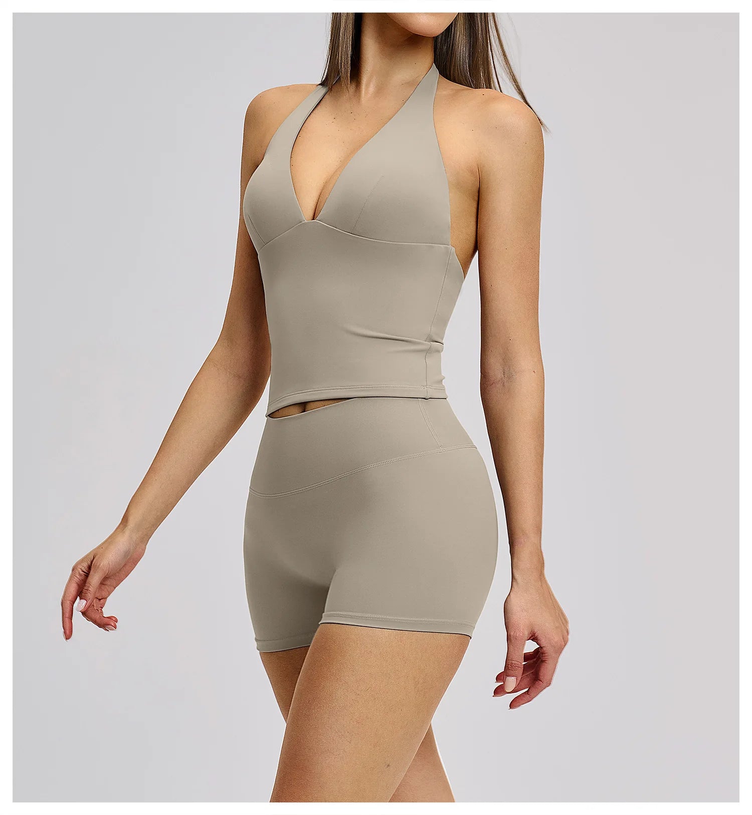 Yoga Set 2 Pieces Women's Tracksuit Sportswear Gym Clothing Workout Clothes High Waist Shorts Sexy Fitness Vest Sports Suit