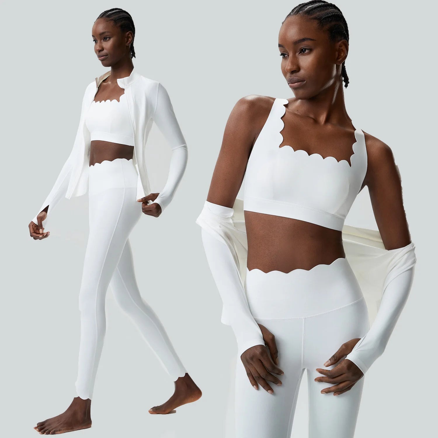 2/3 Pces Fitness Yoga Set Women Solid Color Gym Running Suit Stretch Soft Workout Clothes Female Breathable Quick Dry Sportswear