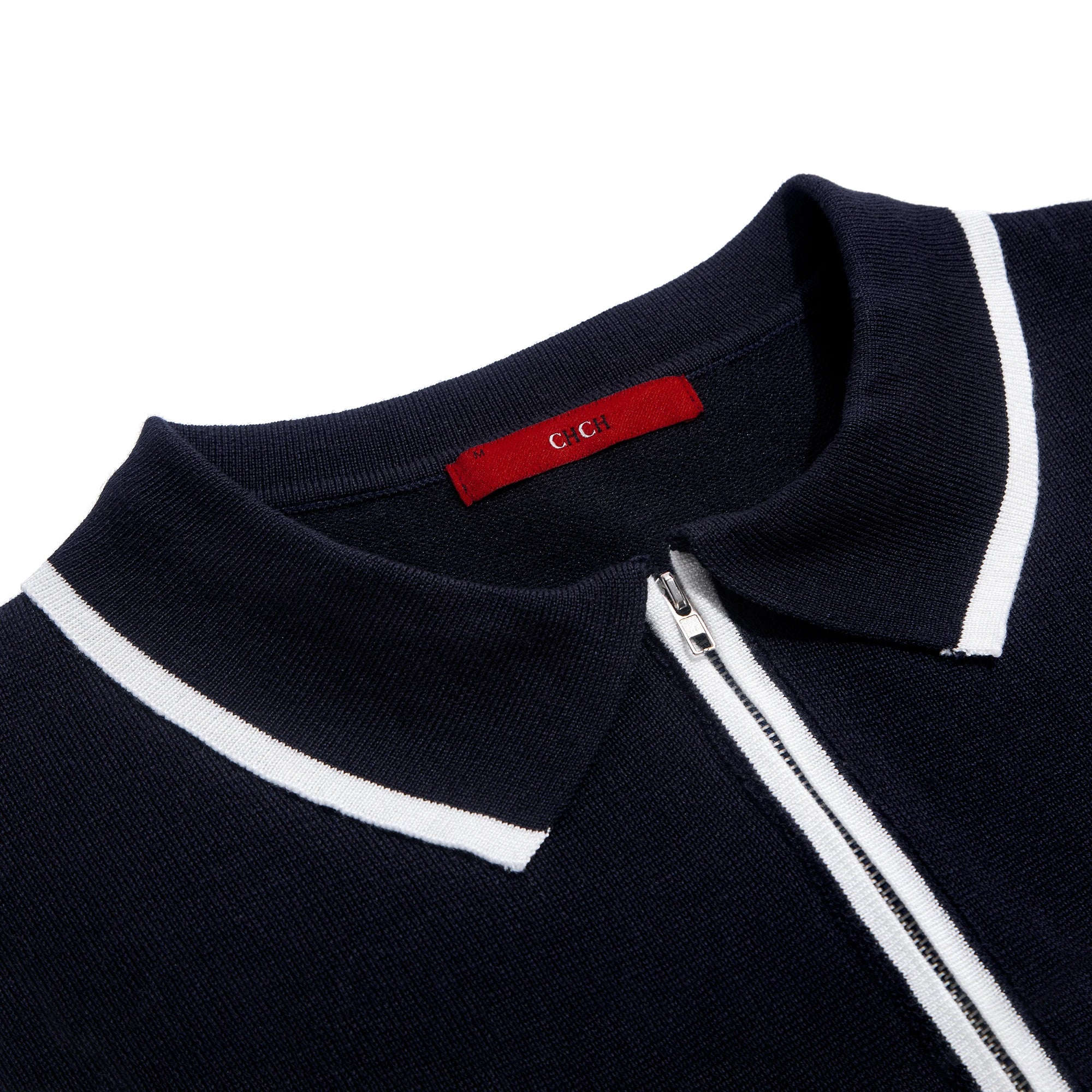 CHCH Men's Polo New Fashion Summer Half Zipper Design Men's Short Sleeves Classic Commuting Leisure Badge Design Men's Polo