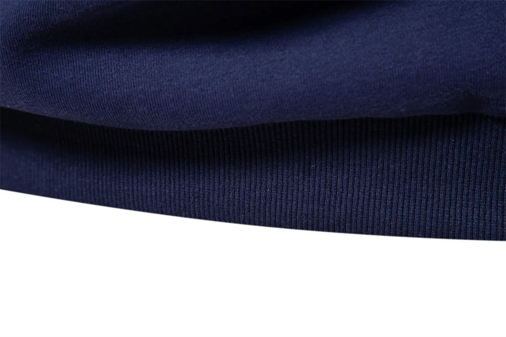 New Autumn Fashion Design Polo Neck Sweatshirts for Men Casual and Social Wear Quality Cotton Mens Sweatshirts