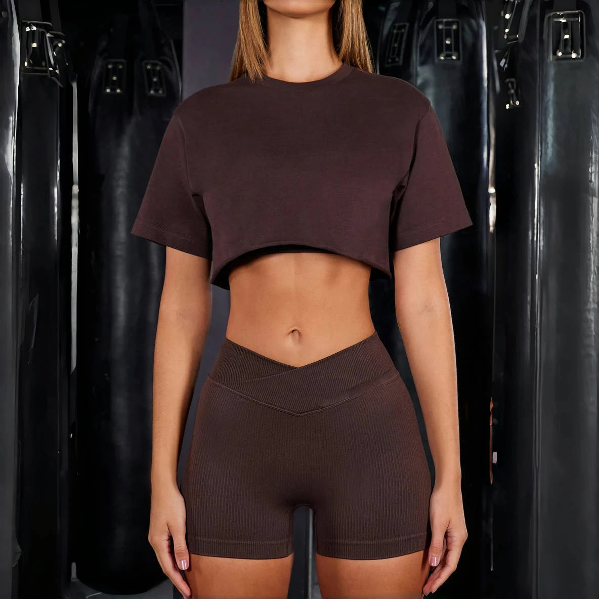Outdoor Dance Sports Short-sleeved Yoga Shirts Women Casual Running Fitness Tops Loose Sports T-shirts Yoga Clothes Gym Crop Top