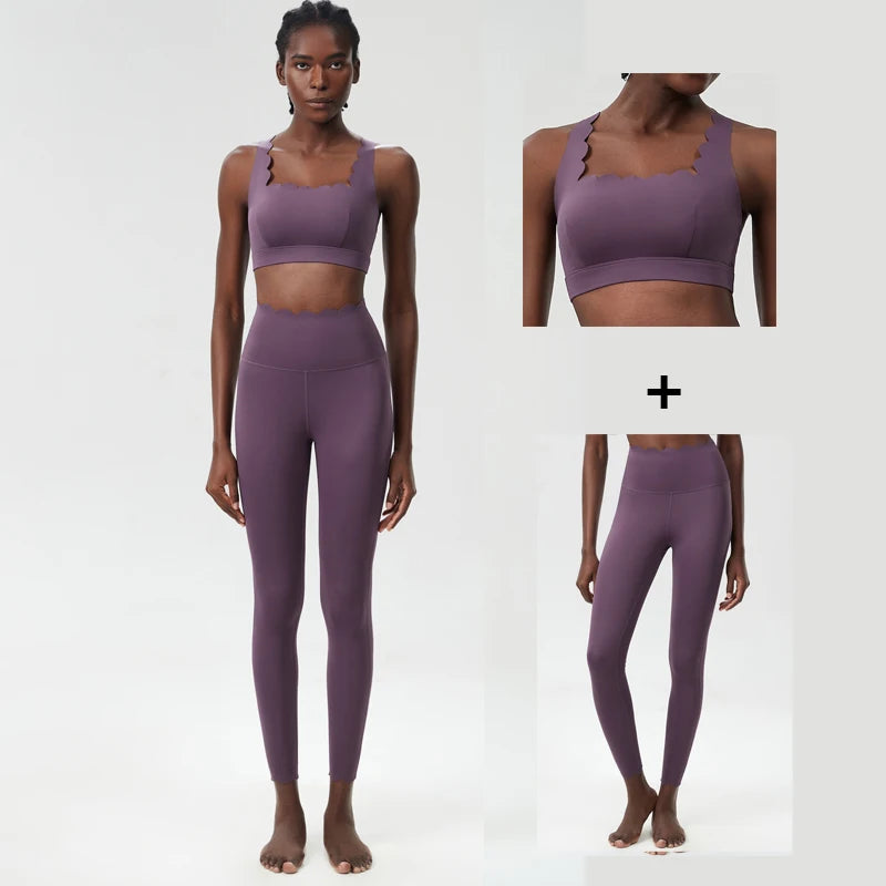 2/3 Pces Fitness Yoga Set Women Solid Color Gym Running Suit Stretch Soft Workout Clothes Female Breathable Quick Dry Sportswear