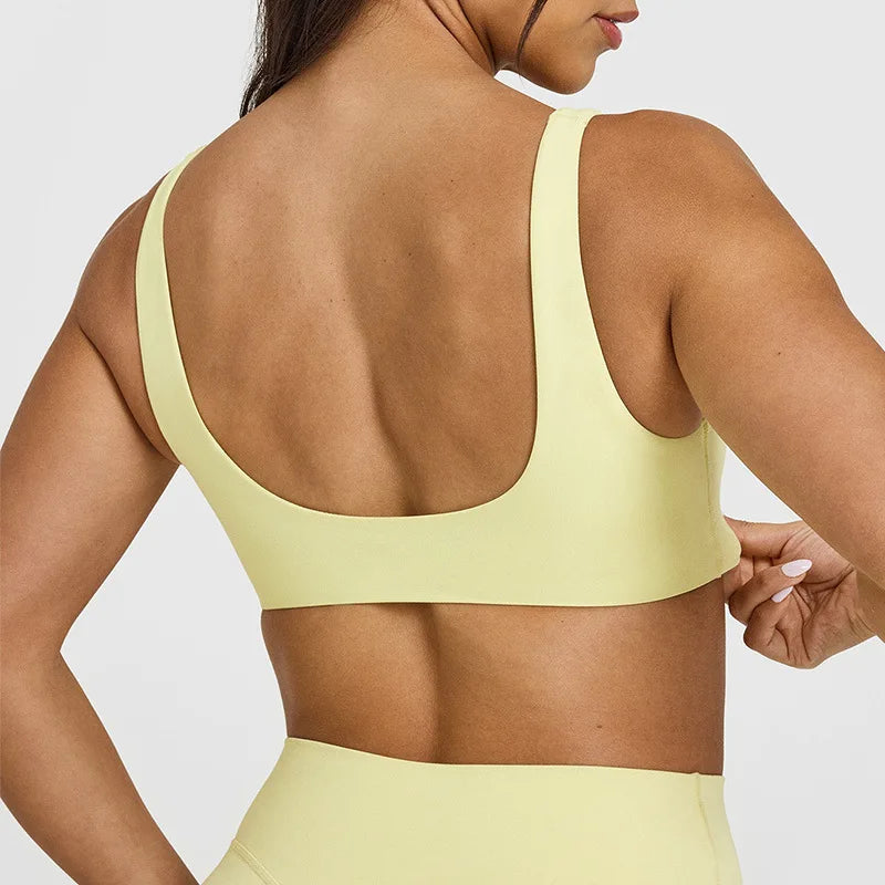 Yoga fitness sports bra women's gathered beautiful back high-intensity sports vest tight sportswear breathable sports top