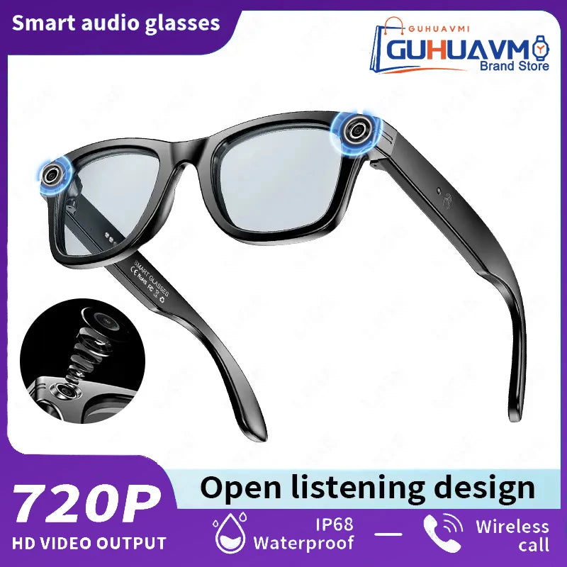 AI Smart Glasses with 8MP Camera Video Recording 100+ Languages Translation