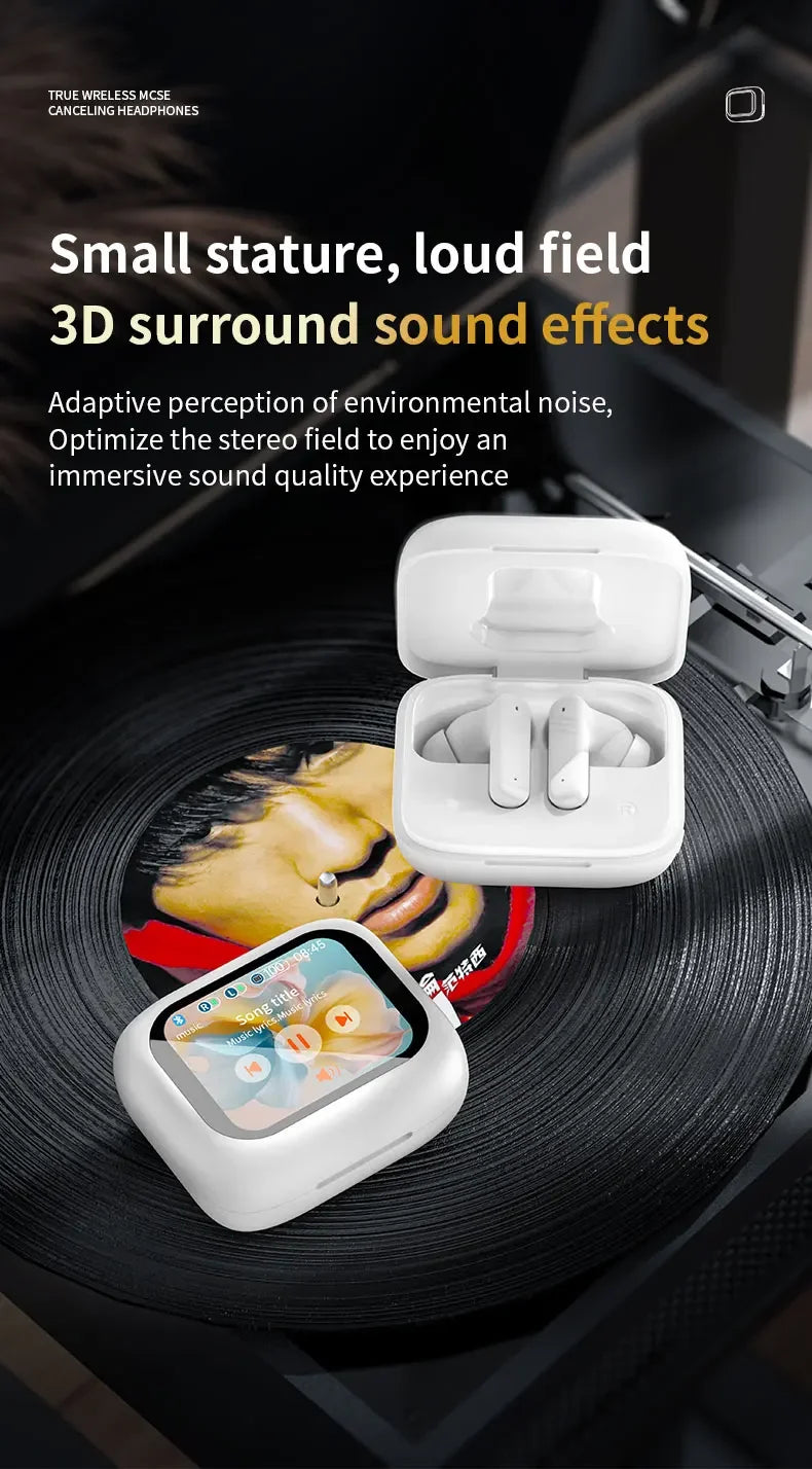Lenovo V10 Touch Screen Headphones ANC Bluetooth 5.4 Noise Cancelling