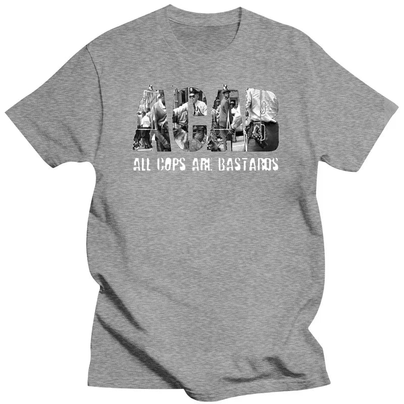 Mens New  Clothing Summer  Cotton ACAB All Cops Are Bastards Classic  harajuku  men clothing