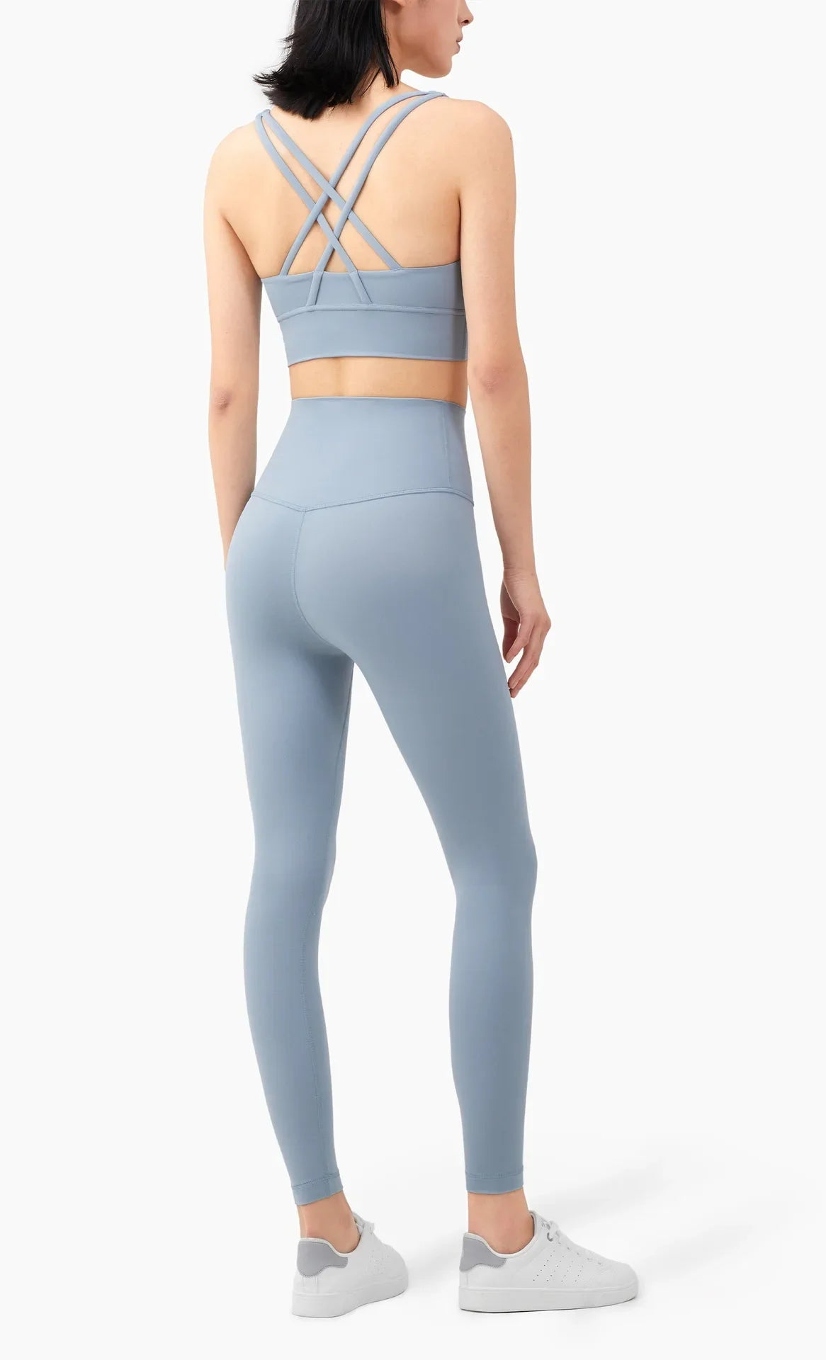 Summer New 2 Piece Yoga Clothes  Women's Tracksuit Athletic Cross Back Nylon Yoga Top Women Sports Bra Leggings Pilates Fitness