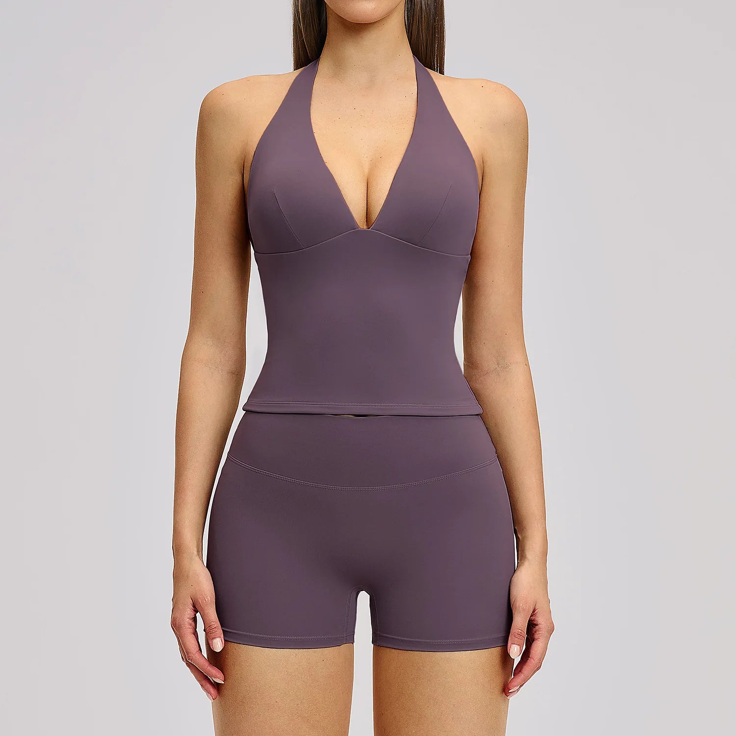 Yoga Set 2 Pieces Women's Tracksuit Sportswear Gym Clothing Workout Clothes High Waist Shorts Sexy Fitness Vest Sports Suit