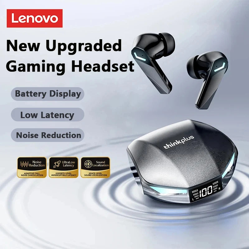 Original Lenovo XT53 Bluetooth V5.4 Earphones LED Power Display Gaming Headphones