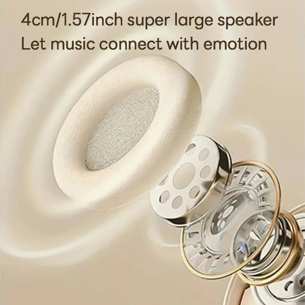 Bluetooth 5.3 Headsets Gaming Headphones Dual Mode Wireless Earphones Foldable Noise Reduction