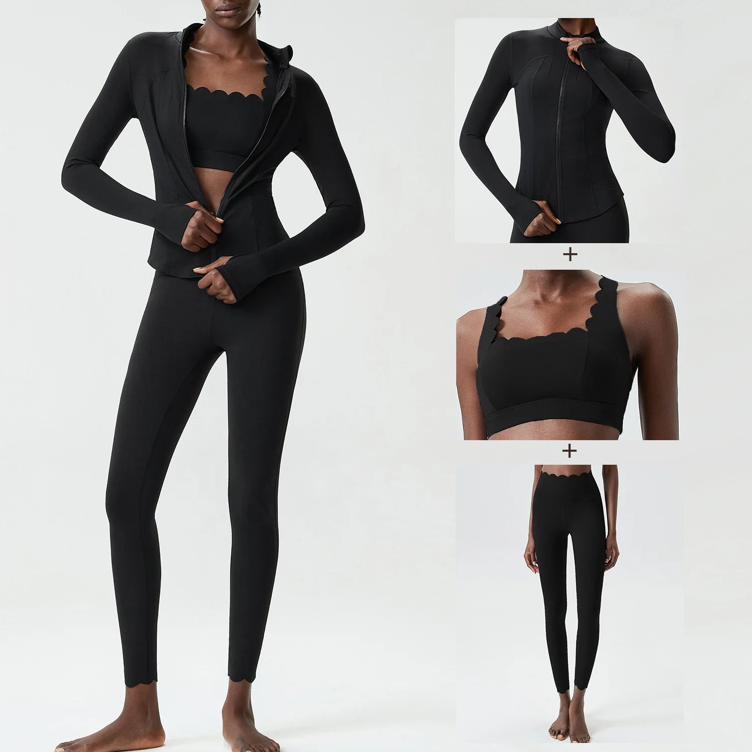 2/3 Pces Fitness Yoga Set Women Solid Color Gym Running Suit Stretch Soft Workout Clothes Female Breathable Quick Dry Sportswear