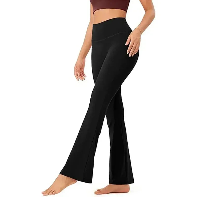 2026 Women's Bootcut Yoga Pants Tummy Control Non See Through Bootleg Gym Workout Pants