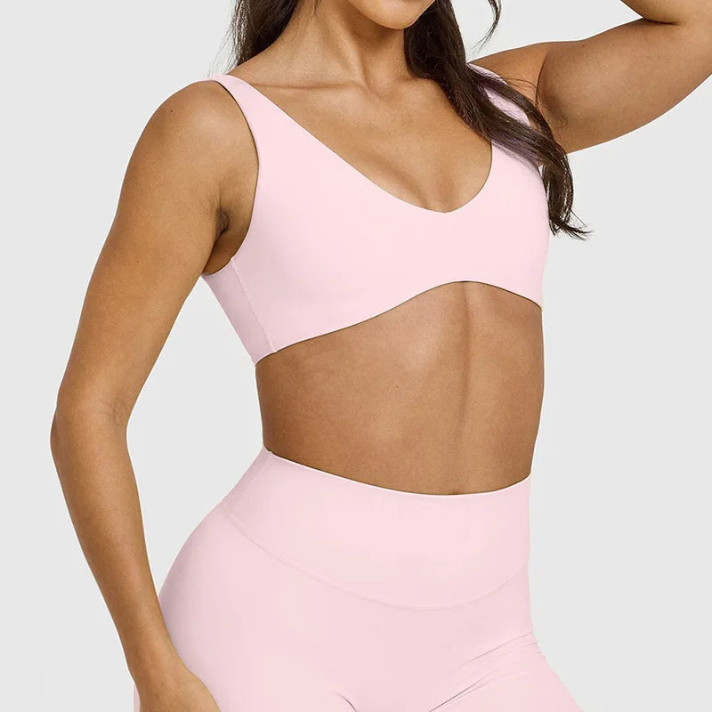 Yoga fitness sports bra women's gathered beautiful back high-intensity sports vest tight sportswear breathable sports top