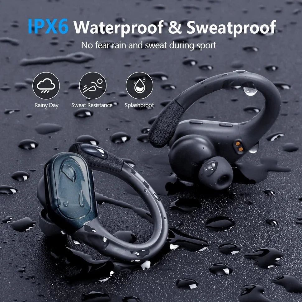 Bluetooth 5.3 Earphones Ear hooks Waterproof Headset for Sports