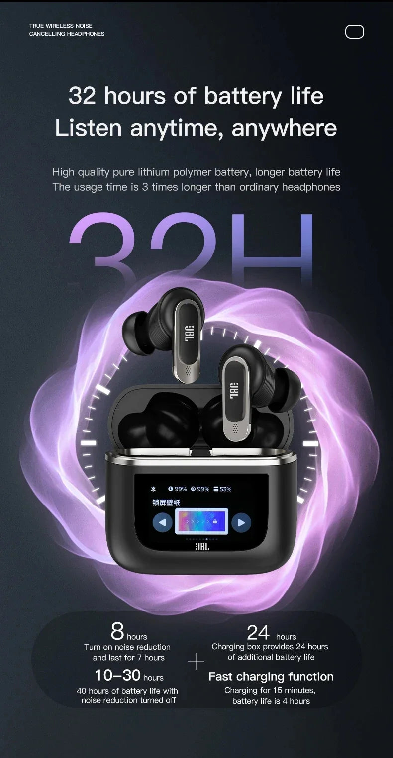 Original JBL Tour Pro 2 True Wireless Bluetooth headphone Noise Cancelling Earbuds LED Smart Display