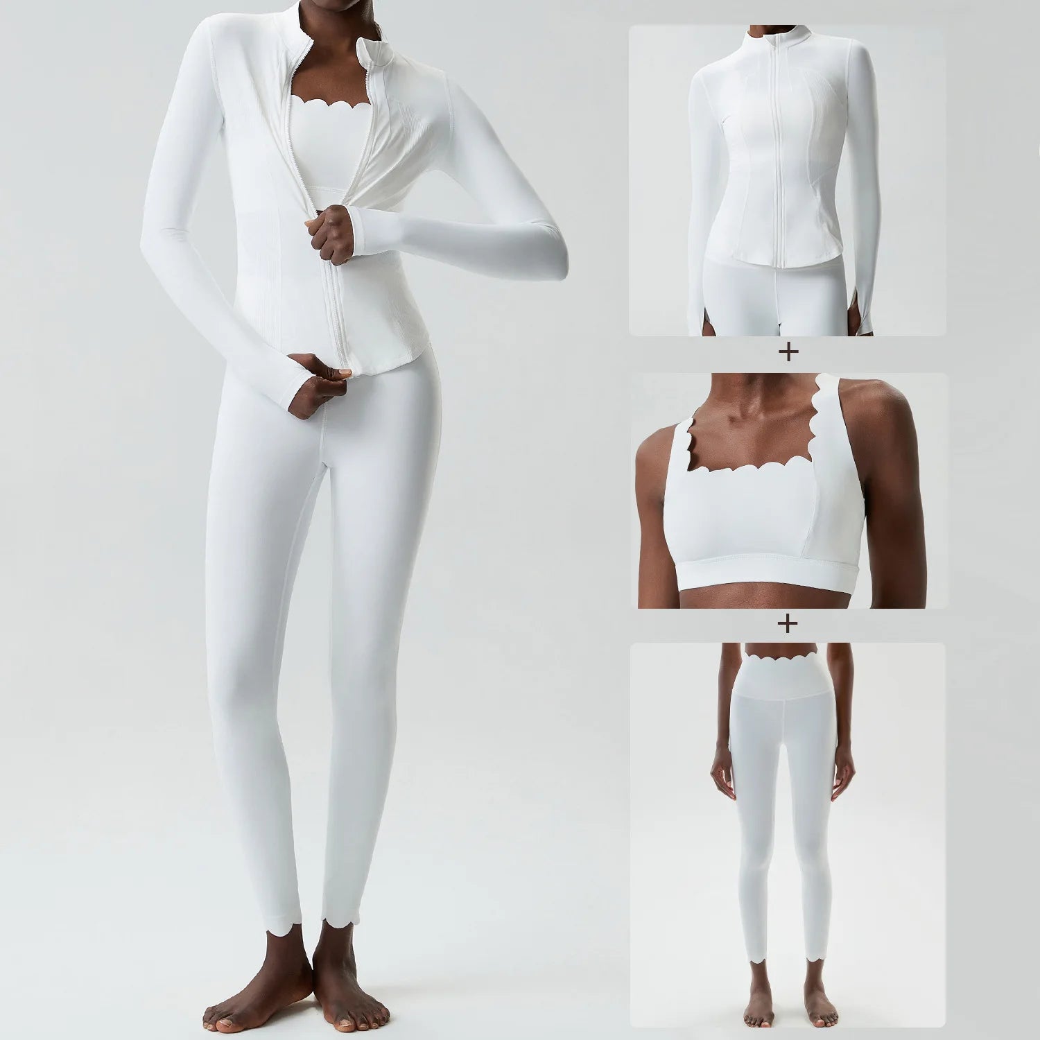 2/3 Pces Fitness Yoga Set Women Solid Color Gym Running Suit Stretch Soft Workout Clothes Female Breathable Quick Dry Sportswear