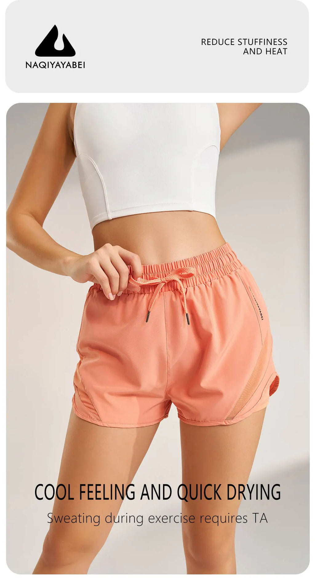 Sports shorts women's yoga fitness high waist loose three-quarter pants high elastic quick-drying breathable anti-glare