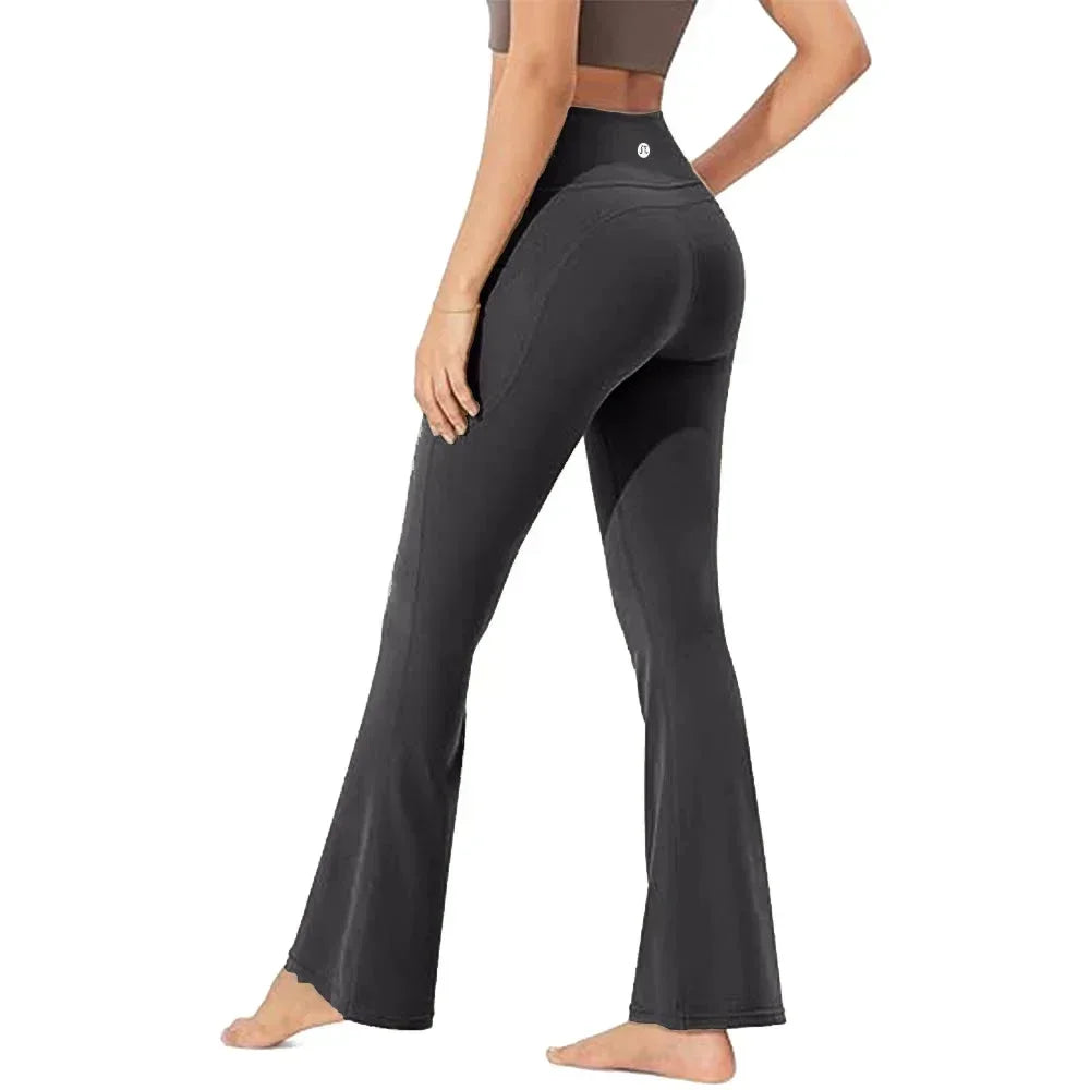 2026 Women's Bootcut Yoga Pants Tummy Control Non See Through Bootleg Gym Workout Pants