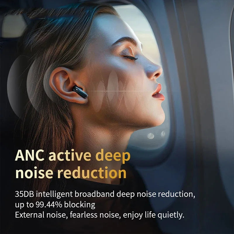 Lenovo V10 Touch Screen Headphones ANC Bluetooth 5.4 Noise Cancelling