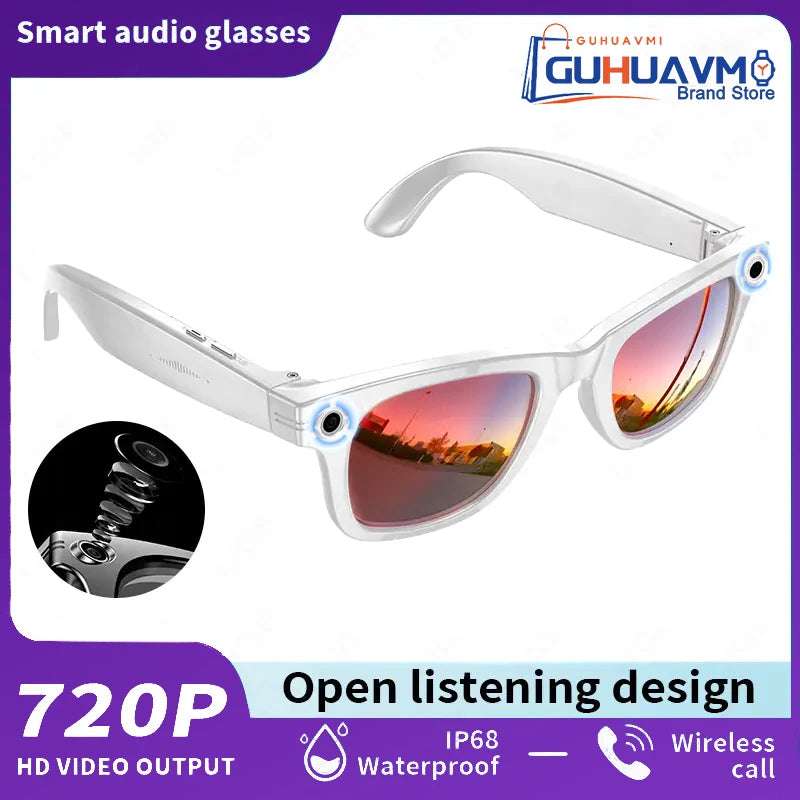 AI Smart Glasses with 8MP Camera Video Recording 100+ Languages Translation