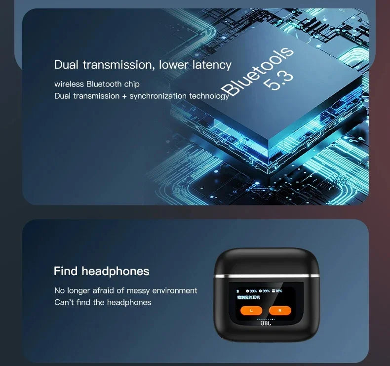 Original JBL Tour Pro 2 True Wireless Bluetooth headphone Noise Cancelling Earbuds LED Smart Display