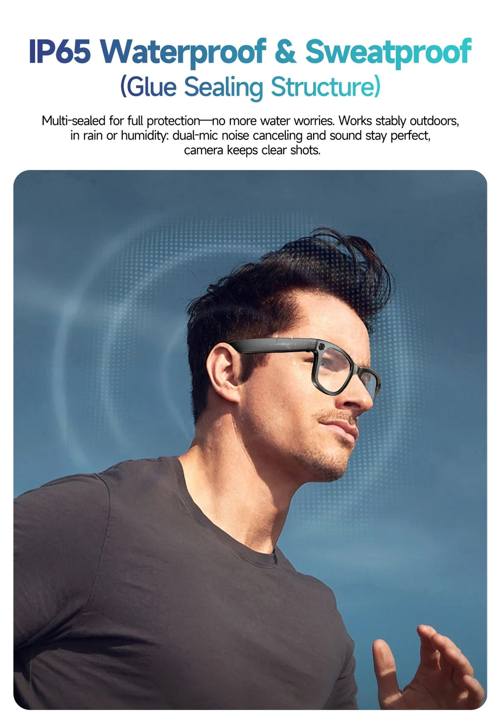AI Smart Glasses with 8MP Camera Video Recording 100+ Languages Translation