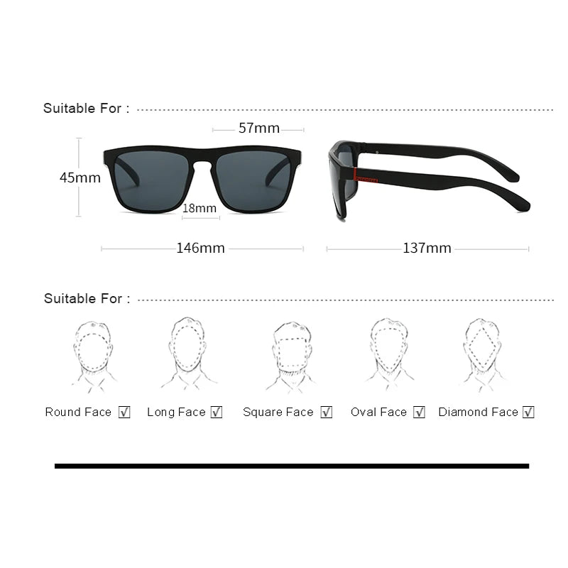 Classic Square Sun Glasses Women Men Luxury Simple Sun Glasses Outdoor Driving Eyeglasses Lady Man Protective Glasses UV400
