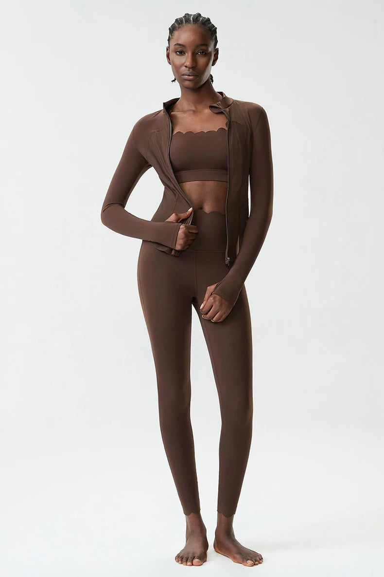 2/3 Pces Fitness Yoga Set Women Solid Color Gym Running Suit Stretch Soft Workout Clothes Female Breathable Quick Dry Sportswear
