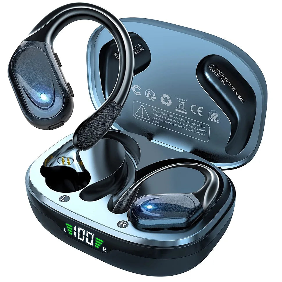Bluetooth 5.3 Earphones Ear hooks Waterproof Headset for Sports