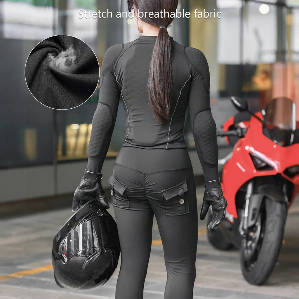 Motorcycle Padded Shirt Women's Mesh Jacket Motorcycle Padded Shirt  Soft Armor Sports Protective Gear Women's Mesh Jacket