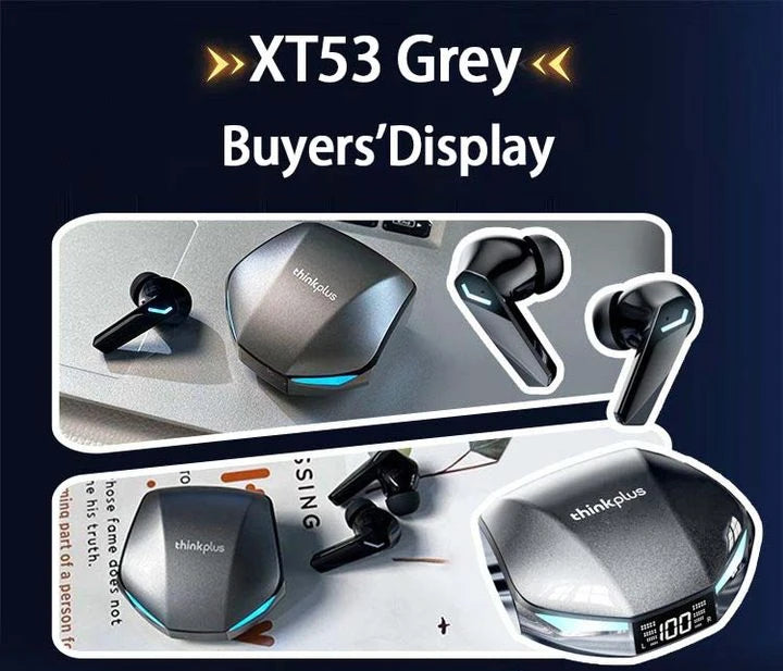 Original Lenovo XT53 Bluetooth V5.4 Earphones LED Power Display Gaming Headphones