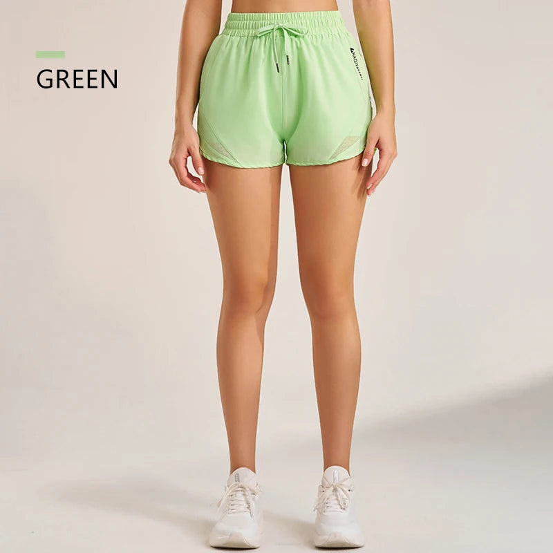Sports shorts women's yoga fitness high waist loose three-quarter pants high elastic quick-drying breathable anti-glare