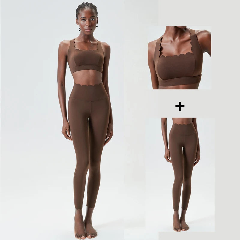 2/3 Pces Fitness Yoga Set Women Solid Color Gym Running Suit Stretch Soft Workout Clothes Female Breathable Quick Dry Sportswear