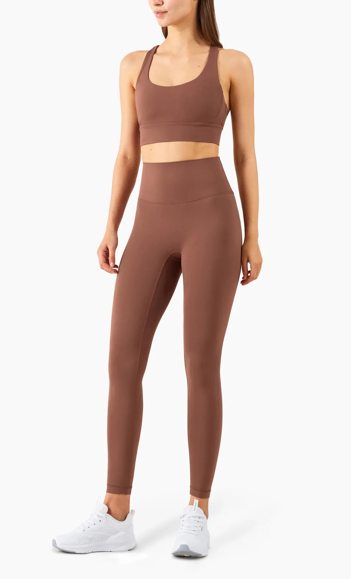 Summer New 2 Piece Yoga Clothes  Women's Tracksuit Athletic Cross Back Nylon Yoga Top Women Sports Bra Leggings Pilates Fitness