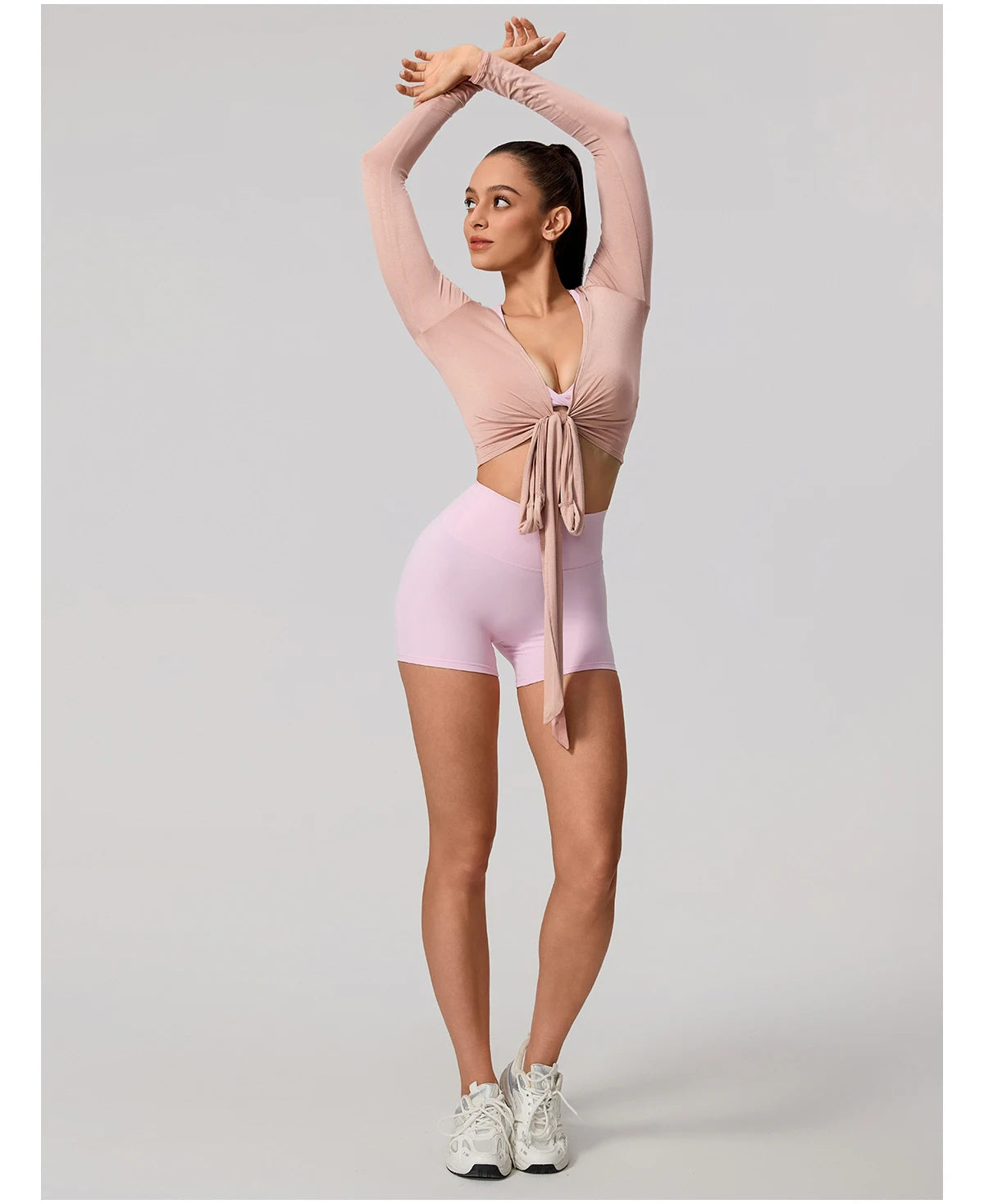 Hearuisavy Women's Yoga Shirt Long Sleeve Sportswear Gym Casual Breathable Quick Dry Sports Top Pilates Dance Ballet Wrap Tops