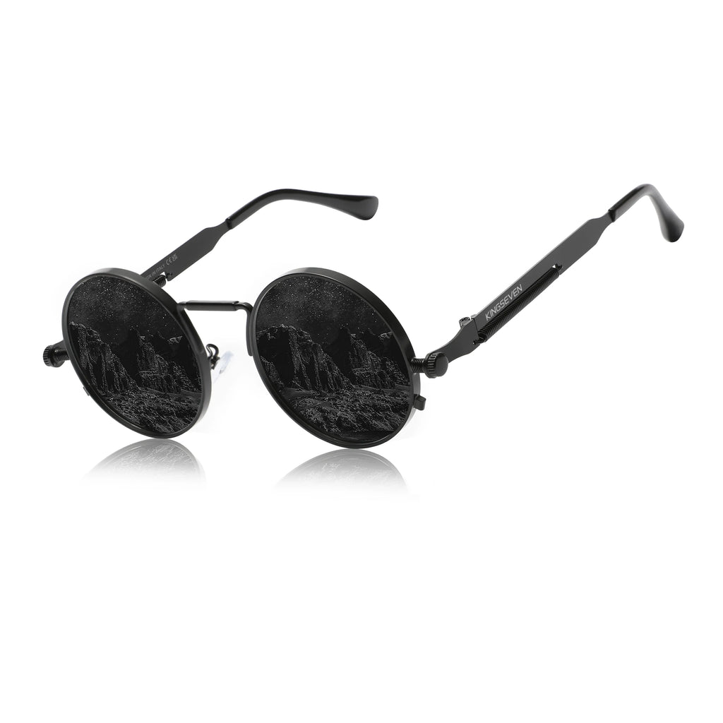 KINGSEVEN 2025 Polarized Men Sunglasses UV400 Gothic Steampunk Style