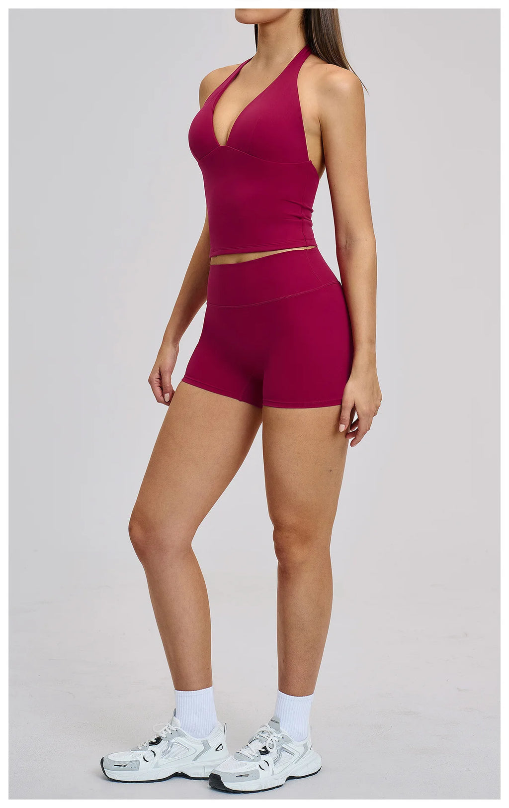 Yoga Set 2 Pieces Women's Tracksuit Sportswear Gym Clothing Workout Clothes High Waist Shorts Sexy Fitness Vest Sports Suit