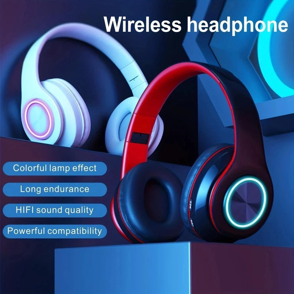 5.0 Headphone With Microphone On-Ear Headset Stereo Sound Earphones Sports Gaming