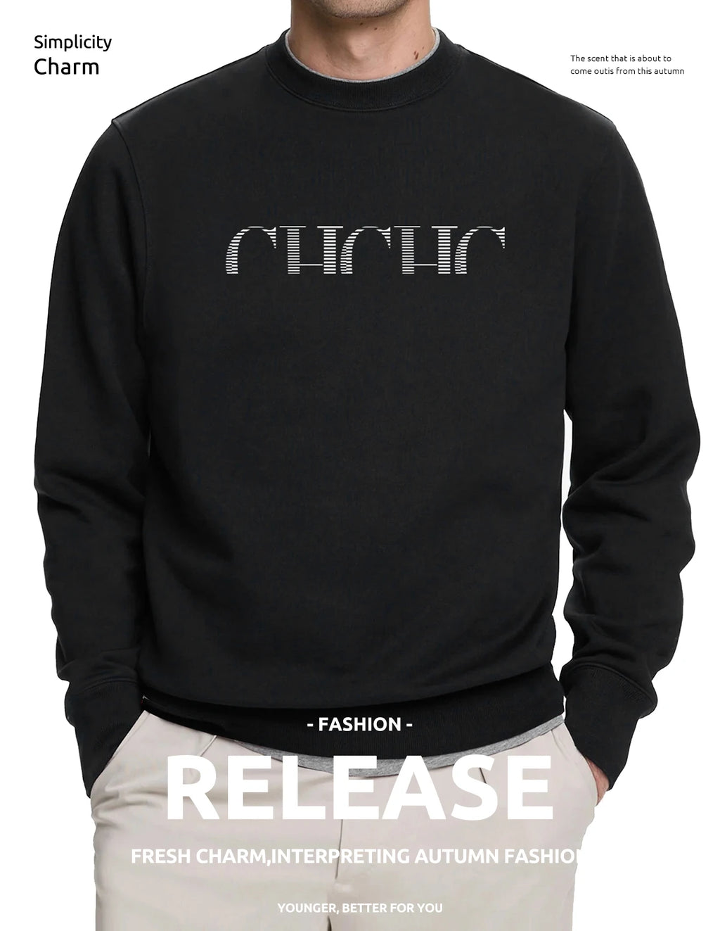Autumn Winter New Men's Hoodies Casual Sweatshirts Men Hoodies O Neck Pullover Streetwear Solid Tops Fashion Men Hoodies