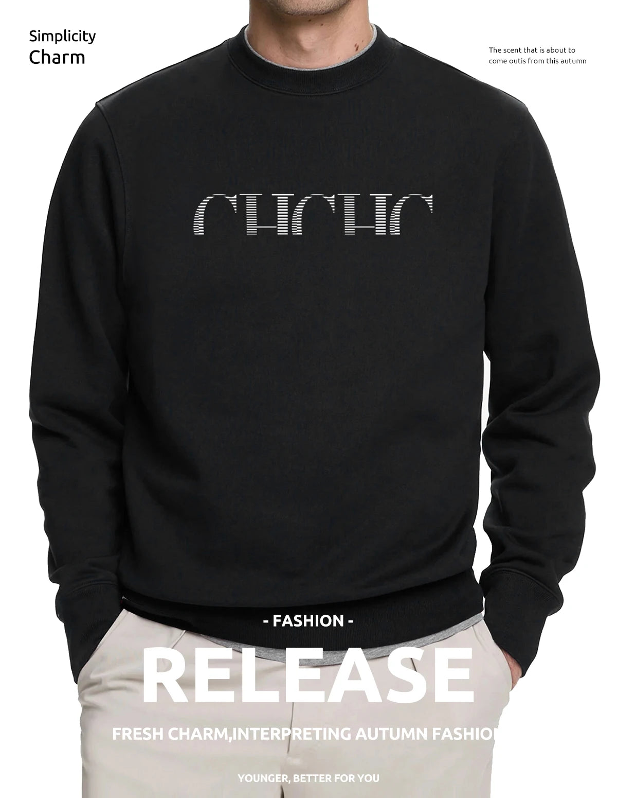 Autumn Winter New Men's Hoodies Casual Sweatshirts Men Hoodies O Neck Pullover Streetwear Solid Tops Fashion Men Hoodies