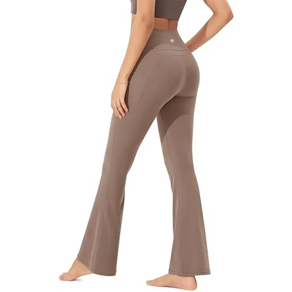 2026 Women's Bootcut Yoga Pants Tummy Control Non See Through Bootleg Gym Workout Pants