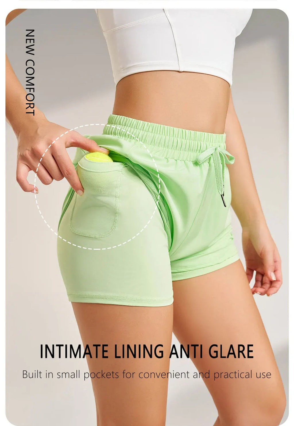 Sports shorts women's yoga fitness high waist loose three-quarter pants high elastic quick-drying breathable anti-glare